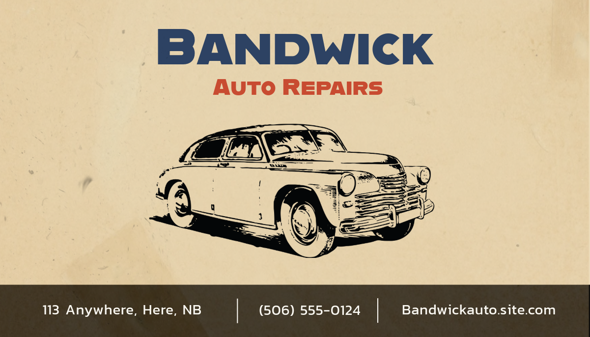 Auto Repair Business Card Design