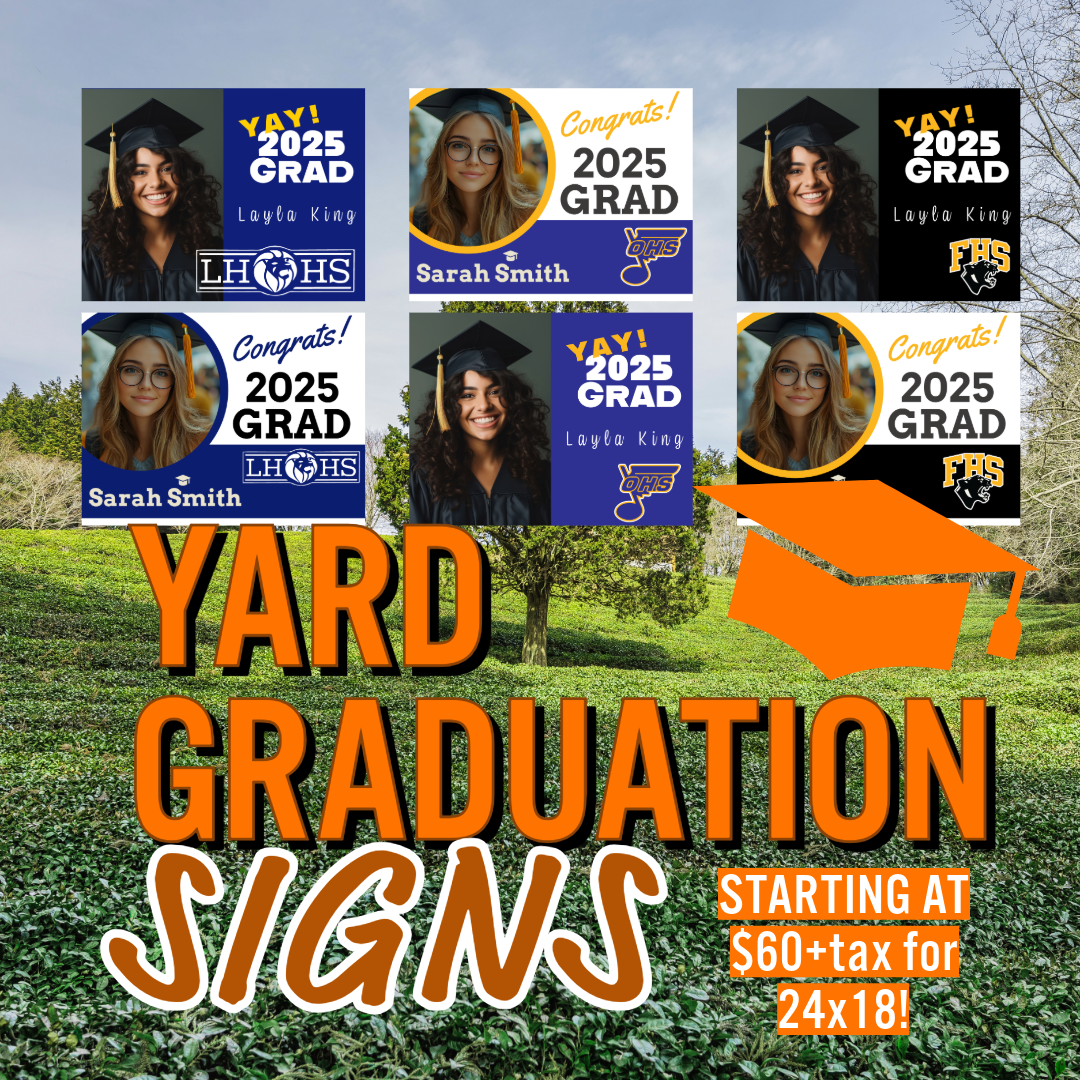 24x18 Graduation Yard Signs - Celebrate with Durable Coroplast Signs