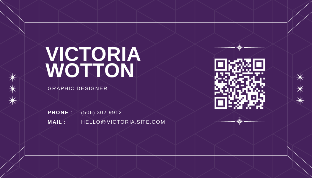 Victoria Business Card Design